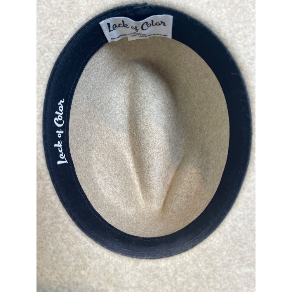 Lack of Color Australia THE MACK Hat Wool Fedora Light Tan Sz S/55 cm - Picture 9 of 10